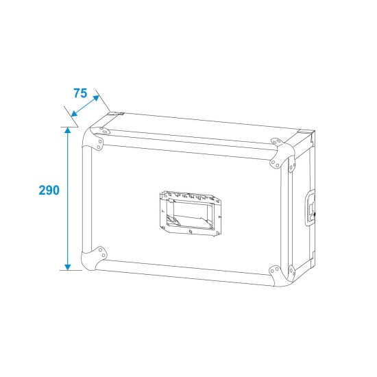 ROADINGER Rack PRO 6HU 25 cm - Custodia Professionale in Legno Multistrato
