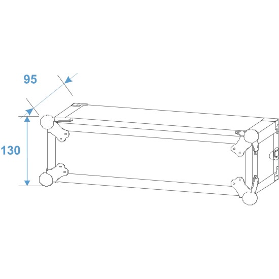 Amplificatore Rack PR-2 2U EC Version - Flight Case Professionale 19