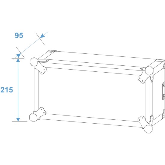 Amplificatore Rack PR-2 4U - Flight Case Professionale per Unità 19 Pollici