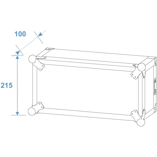 Amplificatore Rack PR-2ST 4U, 55cm Profondità - Flight Case Professionale