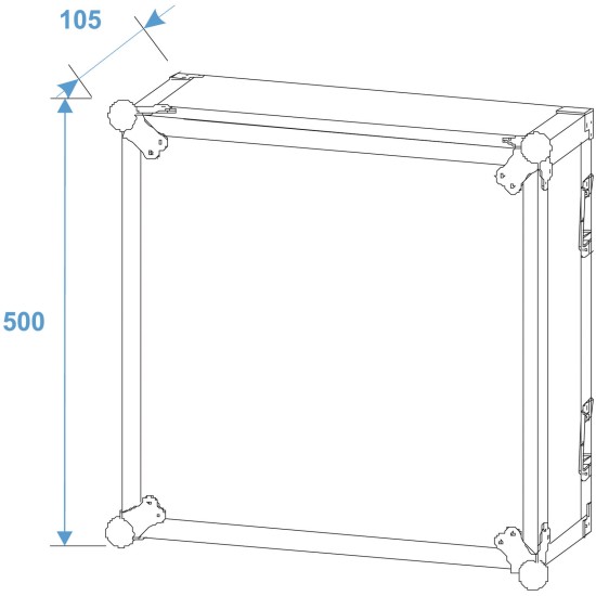 Amplificatore Rack PR-2 10U - Flight Case Professionale per Unità 19 Pollici