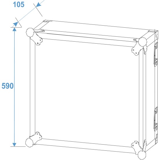 Amplificatore Rack PR-2ST 12U 55cm Profondo - Flight Case Professionale