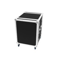 ROADINGER Rack Amplificatore Professionale 14U con Ruote Girevoli e Struttura Robusta