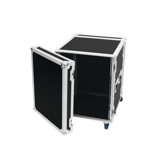 ROADINGER Rack Amplificatore Professionale 14U con Ruote Girevoli e Struttura Robusta