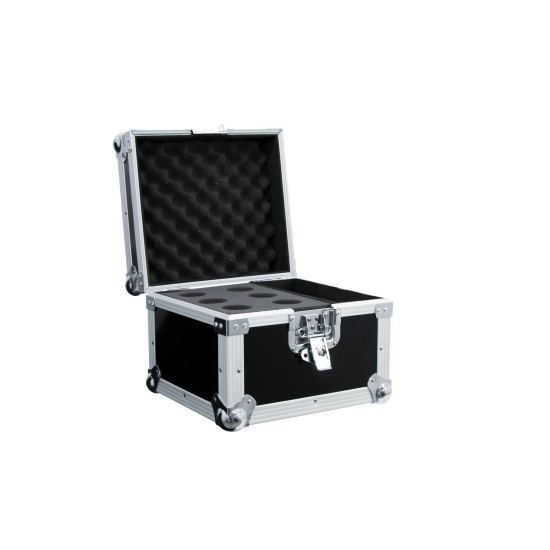 Custodia Professionale per 6 Microfoni - Flight Case in Legno Multiplex Nero