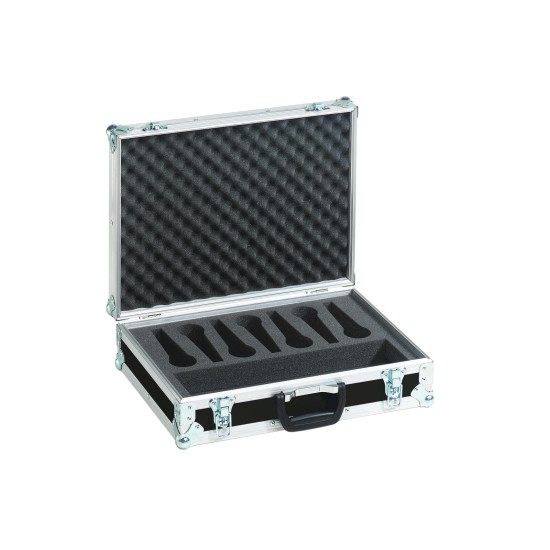 Custodia Professionale per 7 Microfoni - Nero, Flight Case Sicuro