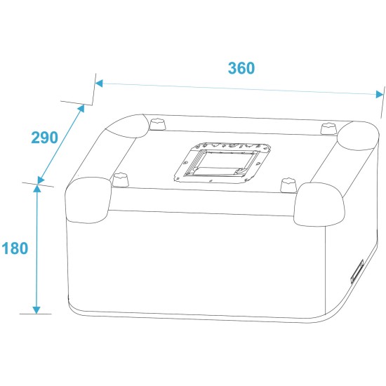 Custodia in Alluminio per Dischi LP - 80 Vinili, Nero con Angoli Arrotondati