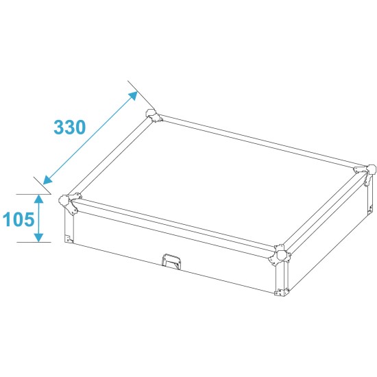 Custodia Mixer Road 10 Sloping - Flight Case Professionale Nero