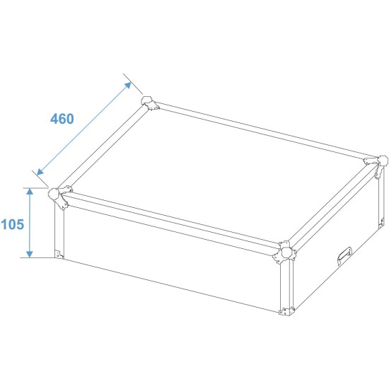 Custodia per Mixer Pro B 19 Sloping 8U Nero - Flight Case Professionale