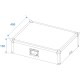 Custodia per Mixer e Laptop Pro LS, 19'' Tray Nero - Flight Case Professionale