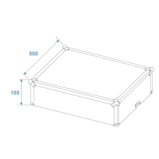 ROADINGER Rack Case Professionale MCB-19 Obliquo Nero per Mixer 10HU