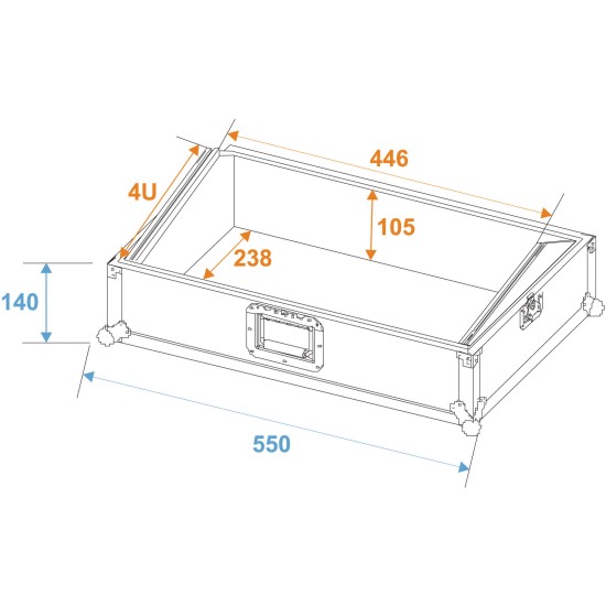 Custodia Professionale per Mixer 19' 4U - Flight Case Nero Robusto