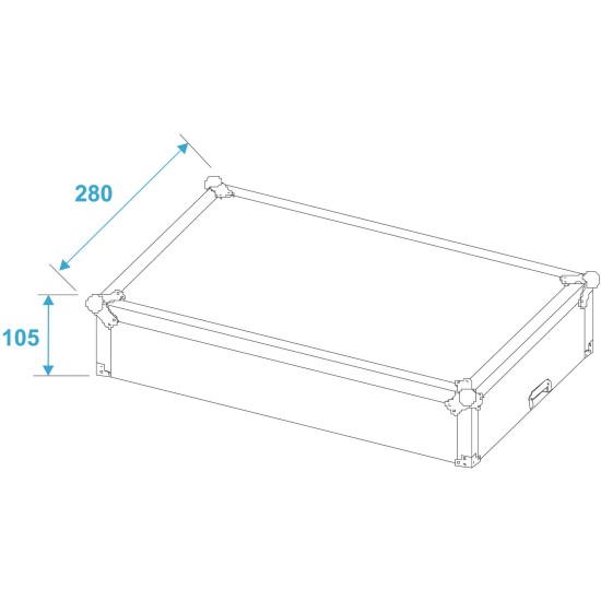 Custodia Professionale per Mixer 19' 4U - Flight Case Nero Robusto