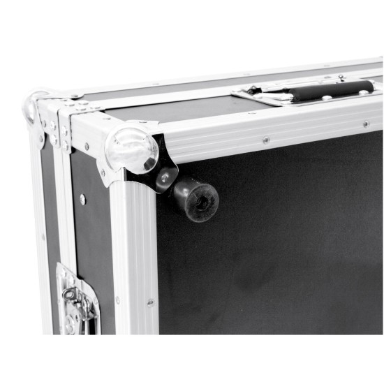 ROADINGER Custodia Rack Professionale per Mixer 8U, Profilo Inclinabile, Nero