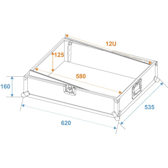 Custodia Rack Professionale ROADINGER MCV-19 per Mixer 19