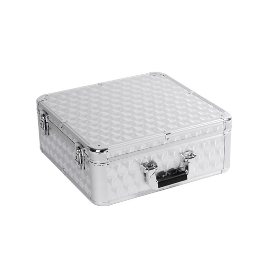 Custodia CD in Alluminio Lucido per 100 CD - Alta Qualità