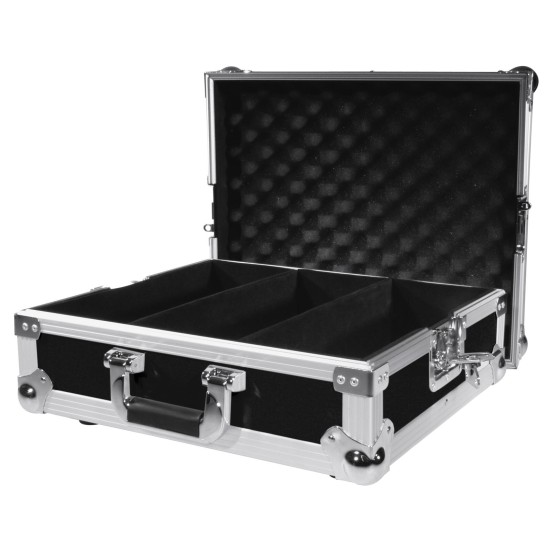 Flight Case Professionale per CD - 3 Scomparti, Colore Nero