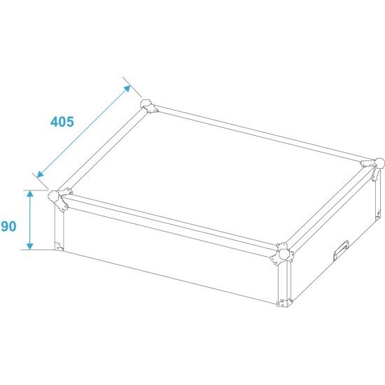 Flight Case Professionale per CD - 3 Scomparti, Colore Nero