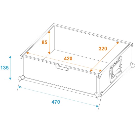 Custodia per CD Player DJ Professionale, Colore Nero, Type 2