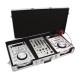 ROADINGER Console Universale per DJ DIGI-1 - Custodia 2xCD/1xM-10 Argento