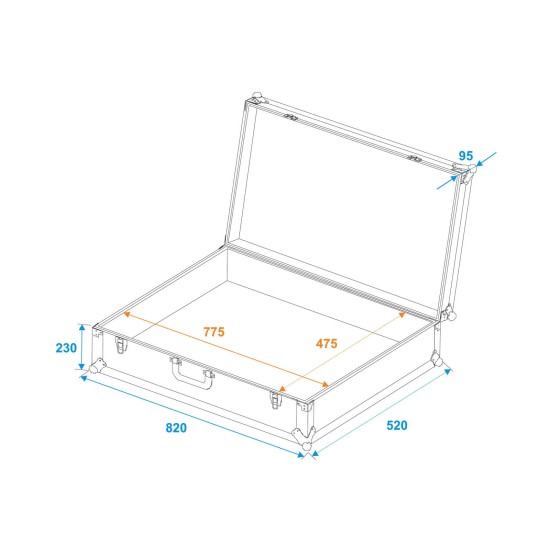 Custodia universale ROADINGER Tour Pro nera 82x32x52 per attrezzature professionali