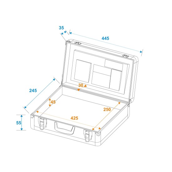 ROADINGER Custodia per Laptop MB-15 con Divisori e Serrature di Sicurezza