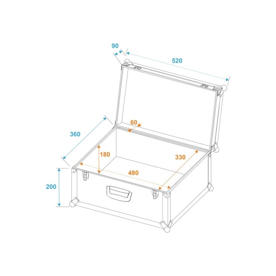 Custodia Universale ROADINGER Tour Pro 52x36x29 cm - Protezione Professionale Nera