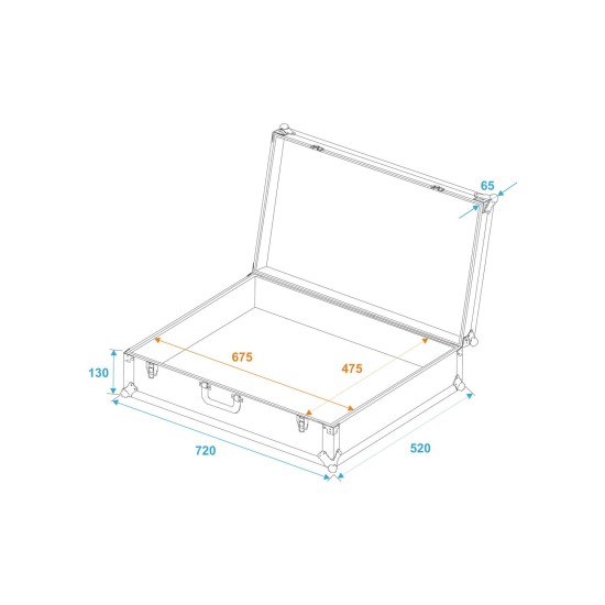 Custodia Universale ROADINGER 70x50x17 cm con Pickfoam e Serrature di Sicurezza