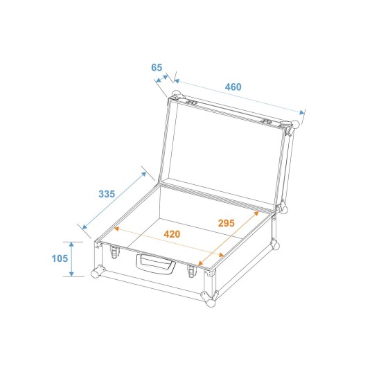 ROADINGER Custodia Universale in Legno Multistrato Blu con Schiuma Protettiva