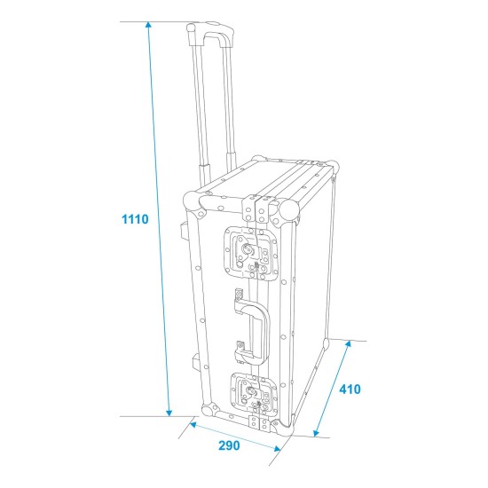 ROADINGER Custodia Universale UKC-1 con Carrello e Funzione Trolley per Attrezzature Professionali