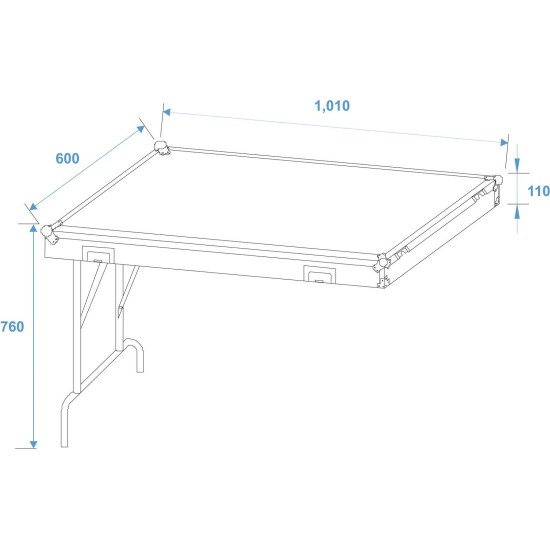 ROADINGER Custodia Universale con Cassetti e Rotelle per Attrezzature - Alta Qualità