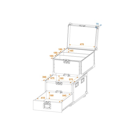 ROADINGER Custodia Universale con Rotelle - Organizer Roadie Multiscomparto