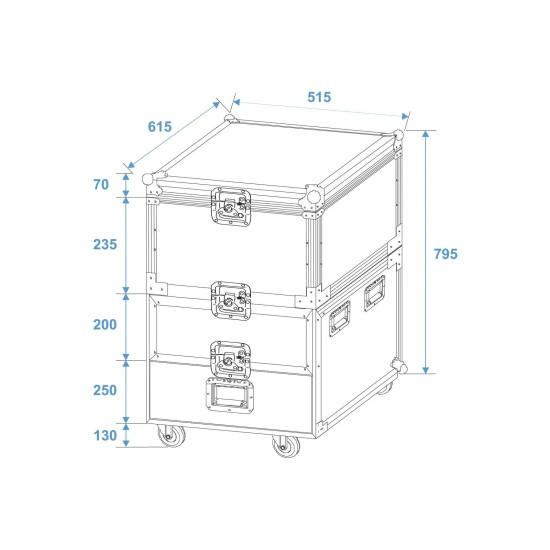 ROADINGER Custodia Universale con Rotelle - Organizer Roadie Multiscomparto