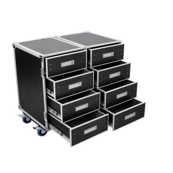 ROADINGER Custodia Universale con 8 Cassetti e Ruote Girevoli - Double Drawer DD-2