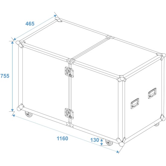 ROADINGER Custodia Universale con 8 Cassetti e Ruote Girevoli - Double Drawer DD-2