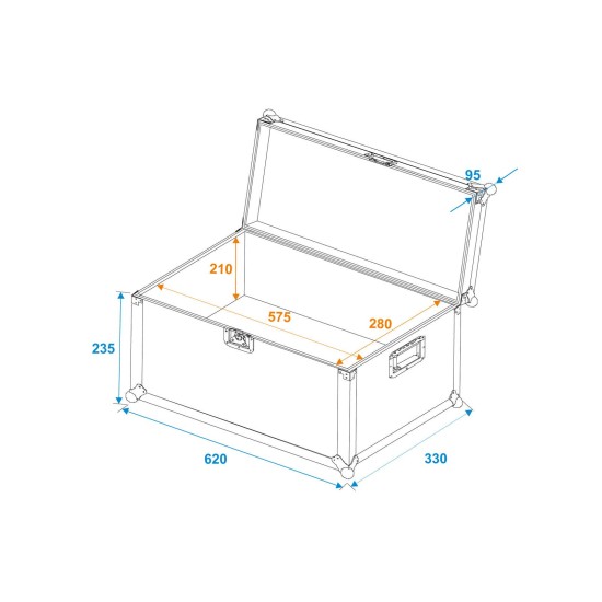 ROADINGER Custodia Universale in Legno Laminato per Trasporto - 60x30x30 cm