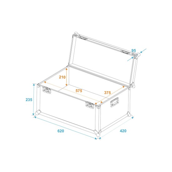 ROADINGER Custodia Universale Professionale per Trasporto 60x40x30 cm - Resistente e Sicura