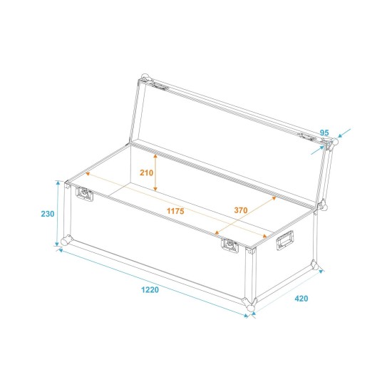 ROADINGER Custodia Universale Trasporto 120x40x30 cm - Alta Qualità e Resistenza