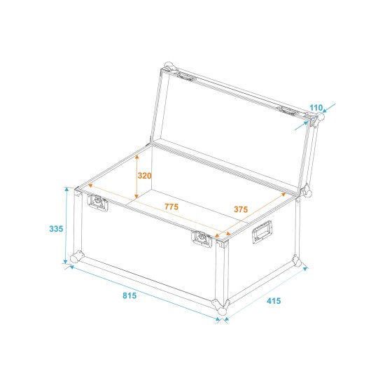 Custodia Universale Trasporto 80cm x 40cm - Flight Case Professionale in Legno