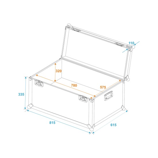 Custodia Universale per Trasporto 80x60 cm - Flight Case Professionale