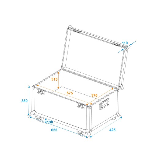 Custodia Universale con Ruote per Trasporto Attrezzatura 60x40 cm - ROADINGER