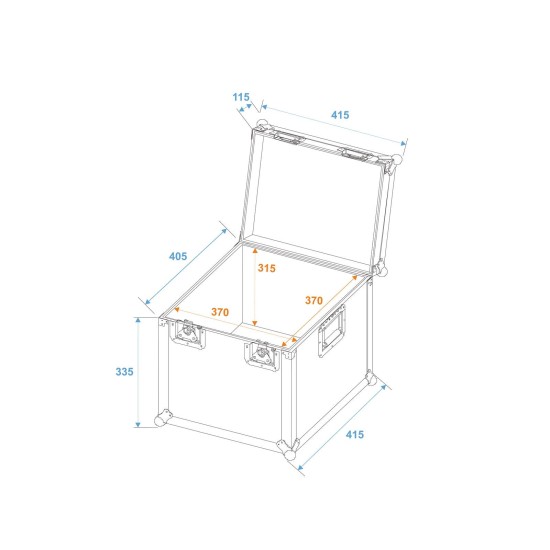 ROADINGER Custodia Universale Trasporto 40x40cm - Resistente con Serrature a Farfalla