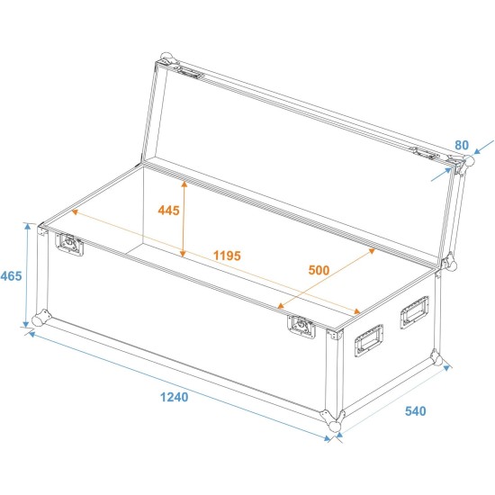 Custodia Universale Professionale ROADINGER 120x50x50 cm in Legno di Betulla
