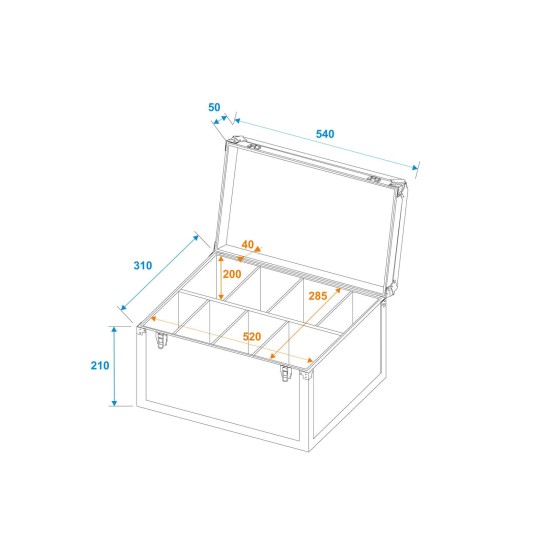 ROADINGER Custodia Universale con Divisori Imbottiti - Protezione Versatile e Robusta