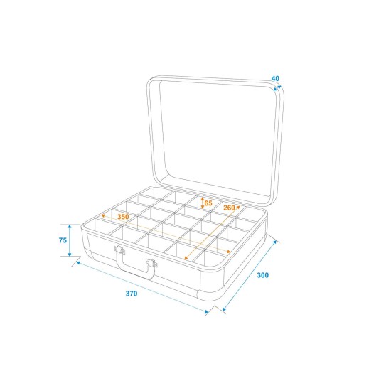 Custodia Universale Valigetta ROADINGER UDC-1 con Divisori, Protezione e Sicurezza