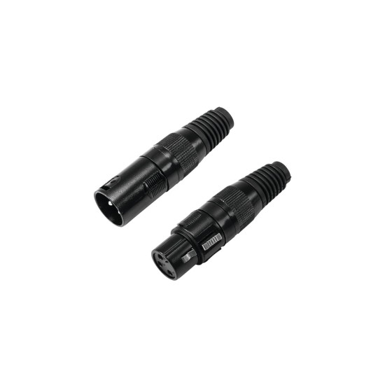 Set 5x Connettori XLR 3 Poli Omnitronic, Alloggiamento Nero per Cablaggio Professionale