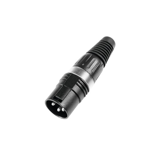 Connettore XLR 3 Poli HICON HI-X3CM-BLK per Cavi Professionali, Nero