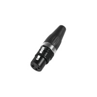 Presa XLR 3 Poli HICON HI-X3CF-BLK per Cavi Professionali
