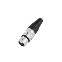 HICON Presa XLR 3 Poli HI-X3CF-V per Cavi Professionali - Connettore Metallico
