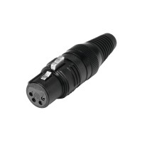 HICON Presa XLR 4 Poli HI-X4CF-G - Connettore Professionale Placcato Oro per Cavi 4-8,5 mm